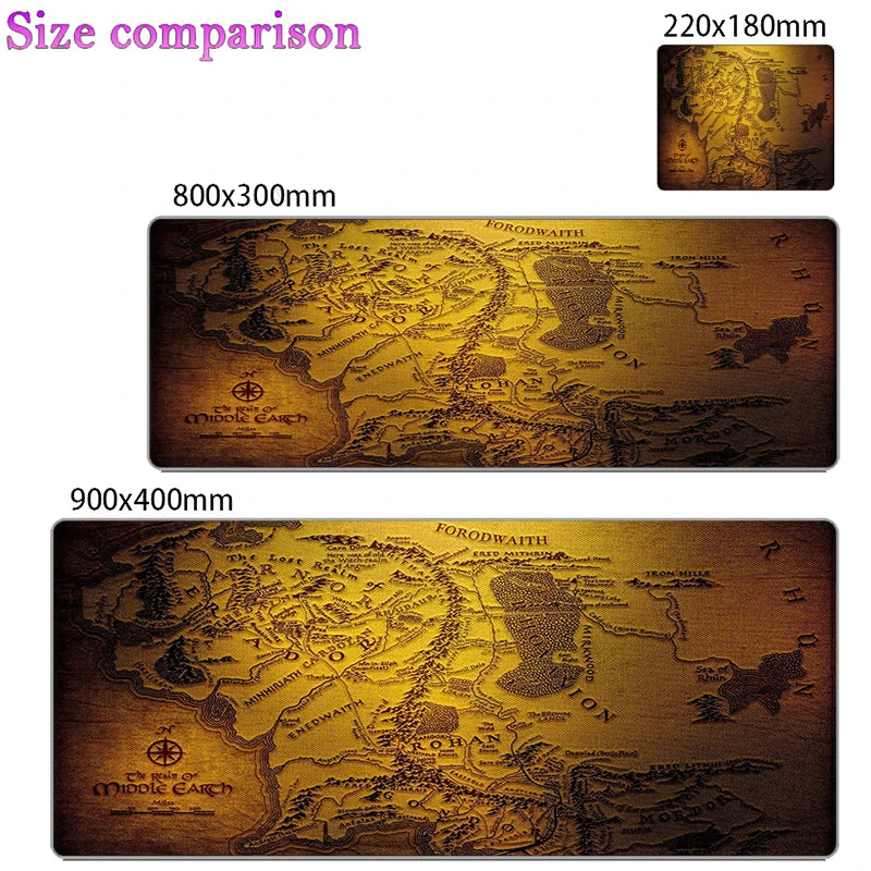 Gaming Accessories Mouse Pad Laptop Anime Gamer Keyboard Mousepad PC L-Lords The Rings Kawaii Extended Table Mat 900x400 Carpet