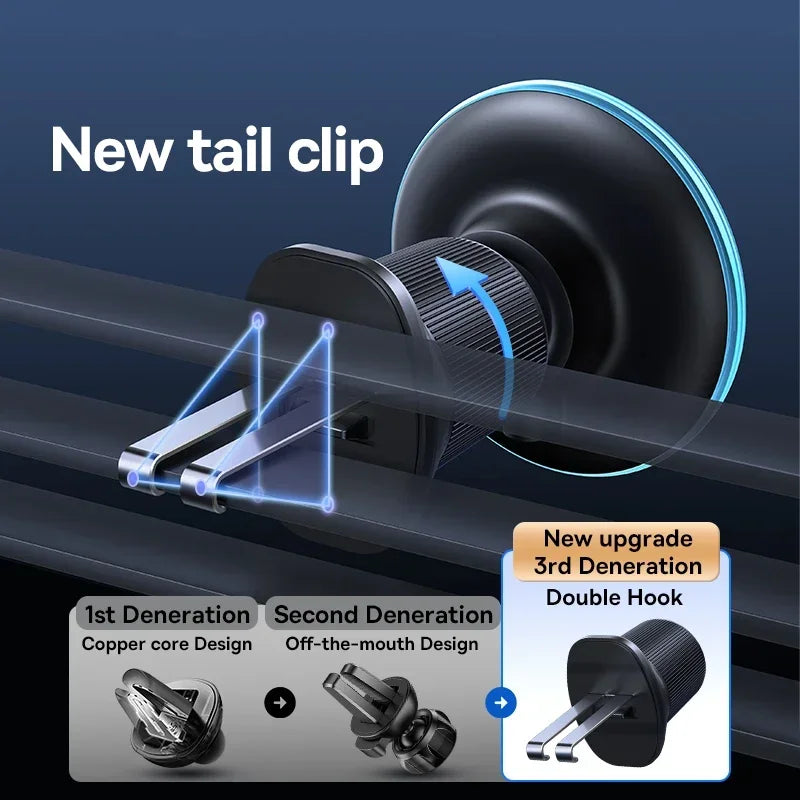 New tail clip with 3rd generation upgrade feature on a dark background