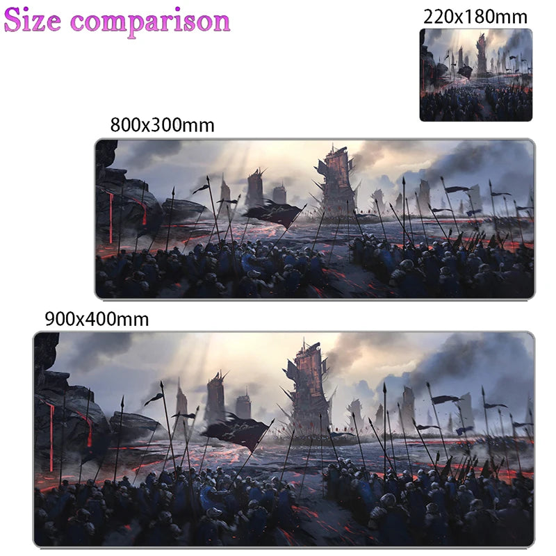 Gaming Accessories Mouse Pad Laptop Anime Gamer Keyboard Mousepad PC L-Lords The Rings Kawaii Extended Table Mat 900x400 Carpet