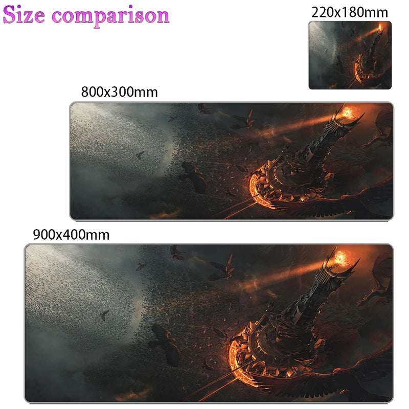 Gaming Accessories Mouse Pad Laptop Anime Gamer Keyboard Mousepad PC L-Lords The Rings Kawaii Extended Table Mat 900x400 Carpet