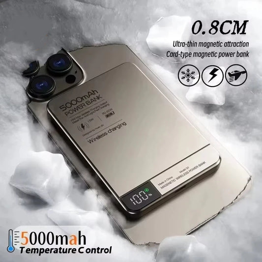 Ultra Wireless Magnetic Power Bank – Portable Fast Charging External Battery with Digital Display for MagSafe iPhone