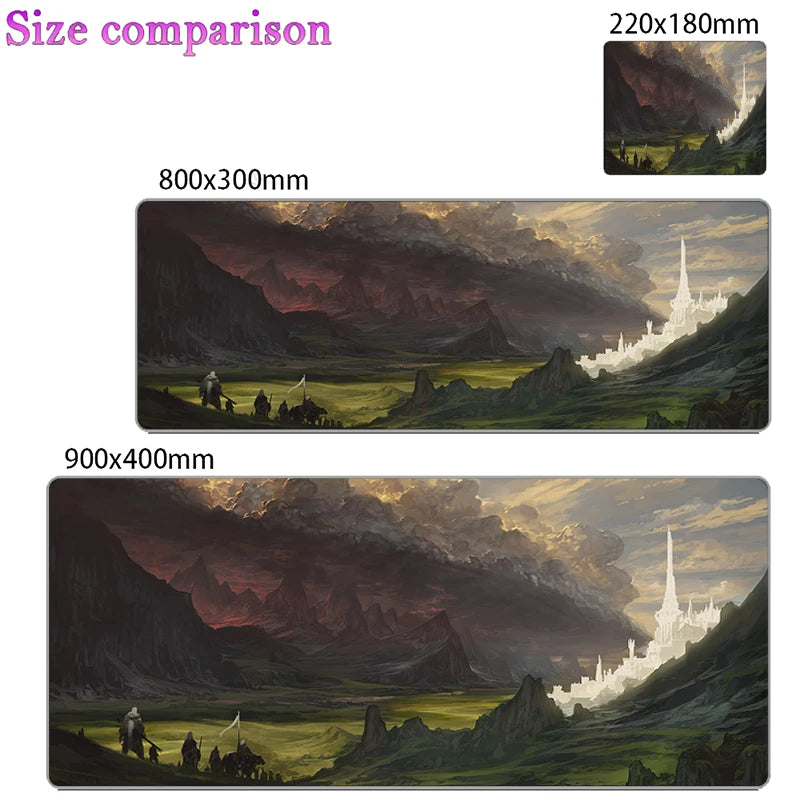 Gaming Accessories Mouse Pad Laptop Anime Gamer Keyboard Mousepad PC L-Lords The Rings Kawaii Extended Table Mat 900x400 Carpet