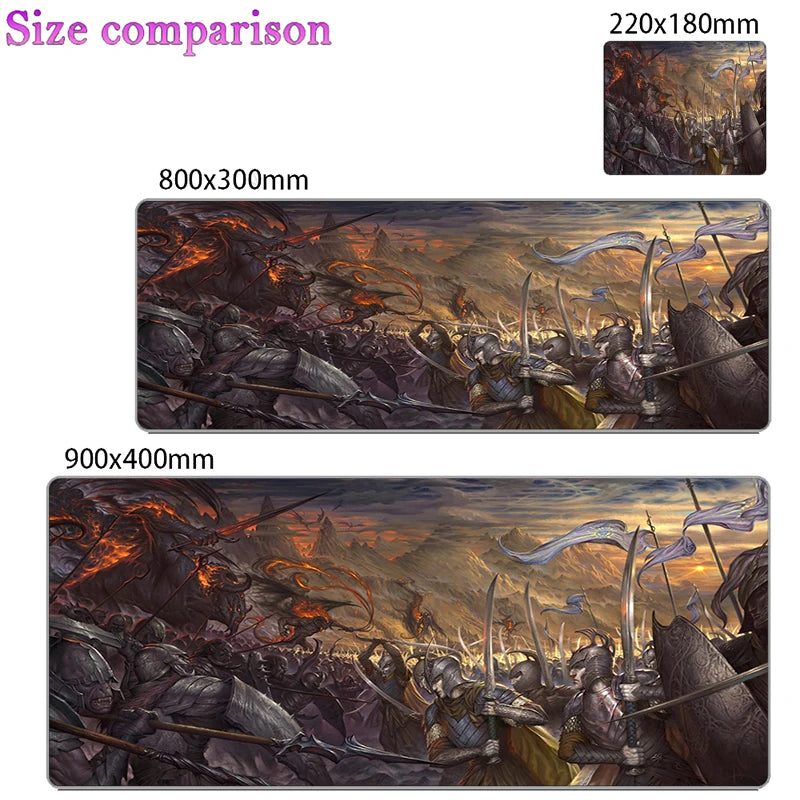 Gaming Accessories Mouse Pad Laptop Anime Gamer Keyboard Mousepad PC L-Lords The Rings Kawaii Extended Table Mat 900x400 Carpet